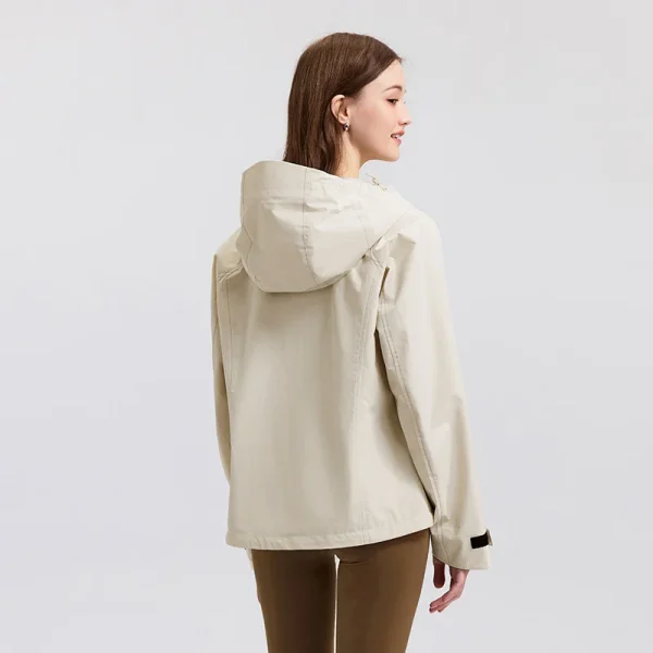 Semir Outerwear Women Three-proof Windproof Spring 2025 New Raglan-sleeved Hooded Jacket Fashionable