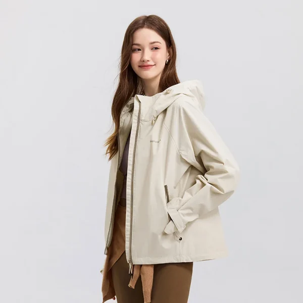 Semir Outerwear Women Three-proof Windproof Spring 2025 New Raglan-sleeved Hooded Jacket Fashionable