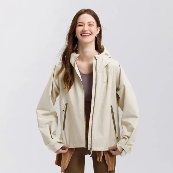 Semir Outerwear Women Three-proof Windproof Spring 2025 New Raglan-sleeved Hooded Jacket Fashionable